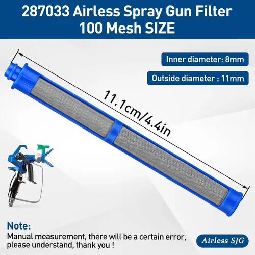 Miniatura 2 de Airless SJG Filtro de pistola de pulverización sin aire 287033 compatible con apto para la mayoría de pistolas rociadoras y contratista II y FTx II
