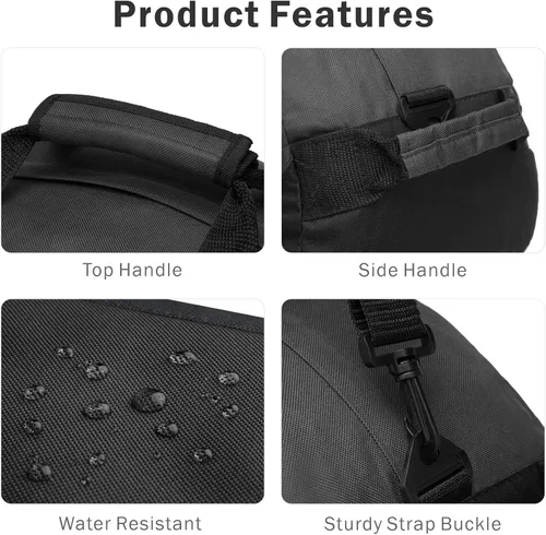 Miniatura 4 de BuyAgain Bolsa de lona de 18 pulgadas, bolsa deportiva de viaje para gimnasio con asa superior para hombres o mujeres