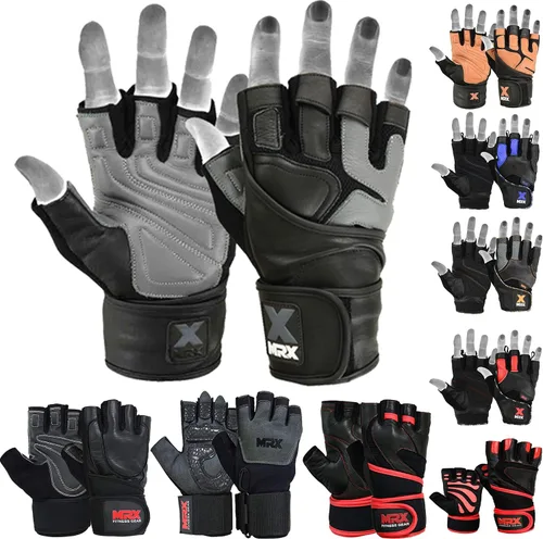 Miniatura 7 de MRX - Guantes de levantamiento de pesas con correa de muñeca de 18 pulgadas de largo, para gimnasio, entrenamiento, ejercicio y fitness
