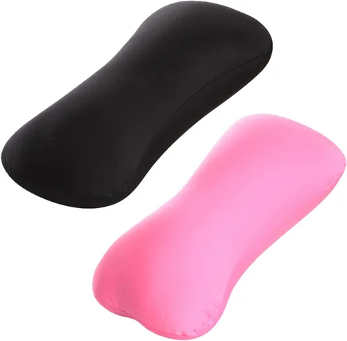 Miniatura 10 de ASkinds 2 almohadas cilíndricas de 15 x 7.8 pulgadas, cómodas almohadillas tipo hueso de microcuentas, cojín de tubo de cama para cabeza, cuello