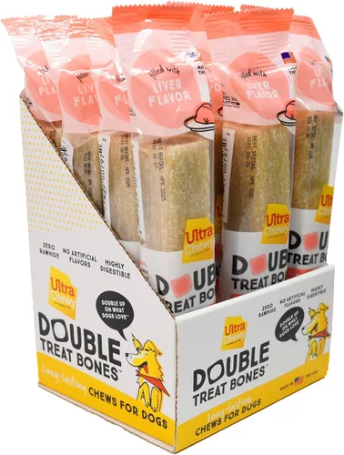 Miniatura 13 de Ultra Chewy Sabores de mantequilla de maní, pollo, tocino y queso: golosinas de larga duración fabricadas en Estados Unidos para razas grandes