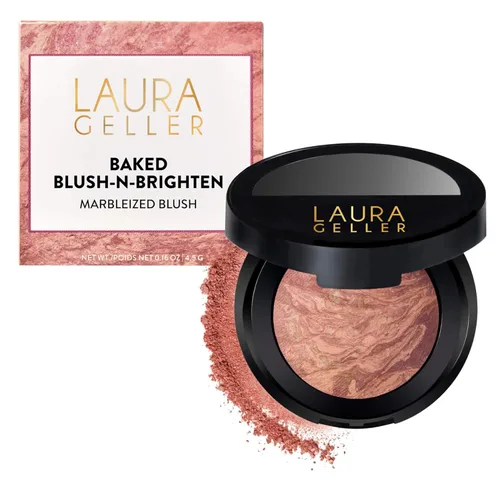 Miniatura 14 de LAURA GELLER NEW YORK Blush-n-Brighten - Rubor horneado marmoleado para mejillas - Tono Pink Grapefruit (pomelo rosado), acabado satinado - Color 05
