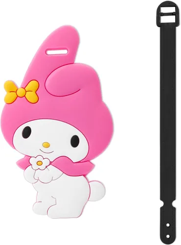 My Melody Etiqueta de equipaje Cinnamoroll Kuromi Accesorios de viaje para maleta, etiquetas de identificación con correa de cinturón, melodía