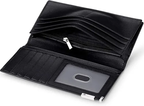 Miniatura 5 de JEEBURYEE - Cartera de piel auténtica para hombre, diseño de RFID