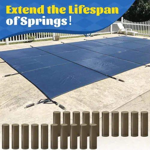 Miniatura 8 de 20 fundas para piscina, fundas de resorte, cubierta de resorte para piscina, cubierta de seguridad para piscina, resortes, fundas protectoras