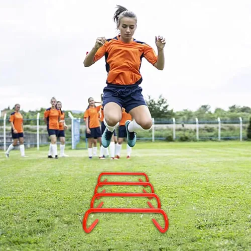 Miniatura 7 de YEXEXINM Escalera de agilidad profesional de entrenamiento de velocidad, escalera de agilidad de 20 pies, 12 conos de fútbol, 4 obstáculos de Azul