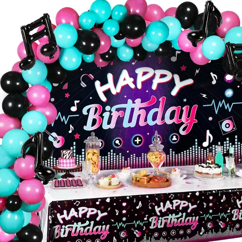 Miniatura 7 de OurWarm 130 piezas de decoraciones de fiesta de cumpleaños de Tik Tok, decoraciones de feliz cumpleaños con música, suministros de fiesta temática