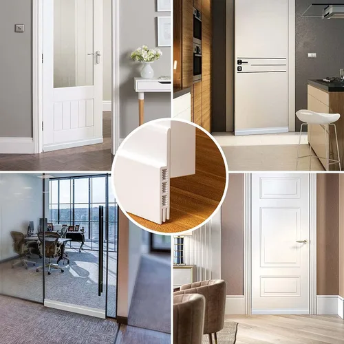 Miniatura 4 de Tira de sellado inferior para puerta, adhesivo para debajo de la puerta, tapón de silicona para debajo de la puerta, tapón de corrientes de aire