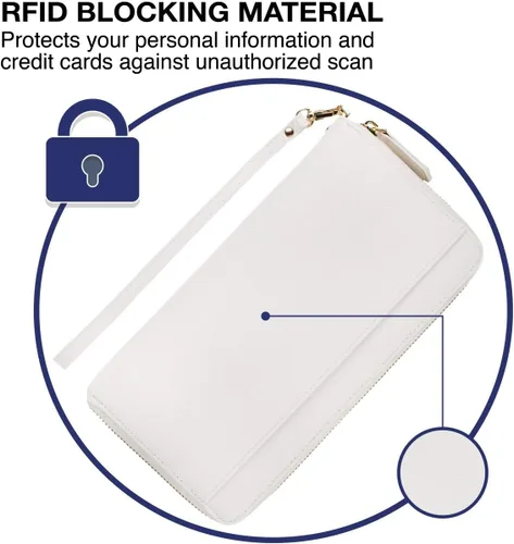 Miniatura 5 de Organizador de documentos de viaje - Funda RFID para pasaporte, cartera con soporte para la familia