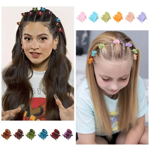 Miniatura 7 de Sublaga Pinzas para el cabello para mujeres y niñas, 72 pinzas para el cabello, patrón de flores, resina, duraderas, unisex, 0.7 x 0.7 x 0.6 in, 72