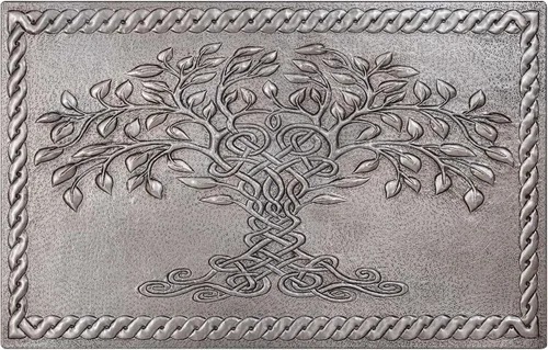 Miniatura 9 de Protector contra salpicaduras de cocina, árbol de la vida celta con borde de nudo celta para cocina, panel de cobre personalizado, azulejos de cobre