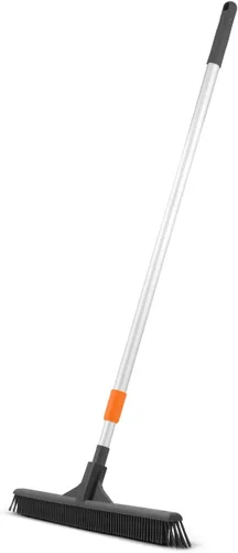 Miniatura 12 de Escoba vertical de pelo de caballo – Barredora de cocina giratoria de 18 pulgadas con cerdas suaves para pelo de perro, suelos de madera dura y Crin