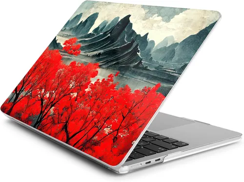 Miniatura 13 de Batianda Funda para MacBook Air de 15 pulgadas 2024 M3 2023 M2 modelo A3114/A2941, carcasa rígida de plástico de diseño único, cubierta de teclado