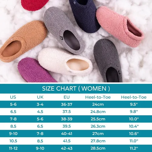 Miniatura 6 de HomeTop Mocasines de espuma viscoelástica de piel rizada y mullida con forro polar