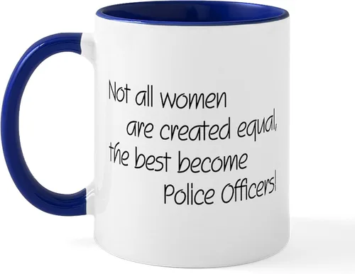 Miniatura 51 de CafePress Taza de café de cerámica de 11 oz (11.0 fl oz) de Police Mom