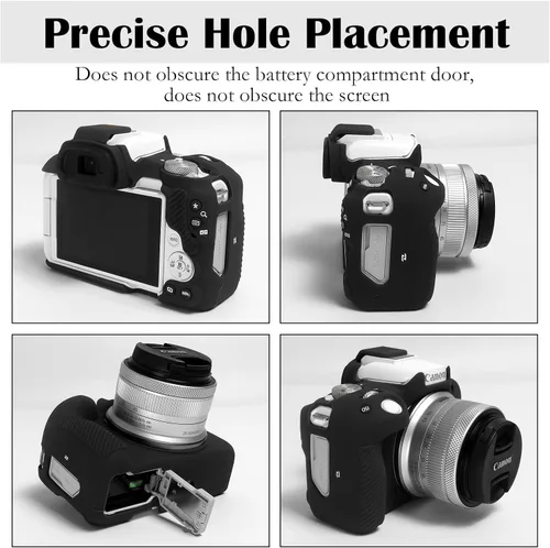 Miniatura 2 de Easy Hood Funda para cámara R50, con botones que marcan la funda protectora de la cámara para cámara de vlogging sin espejo Canon EOS R50, funda