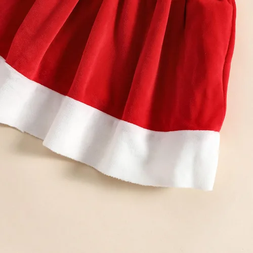 Miniatura 4 de Conjunto de sombrero de princesa de forro polar de manga corta para niñas pequeñas vestidos de bebé niña de 3 meses