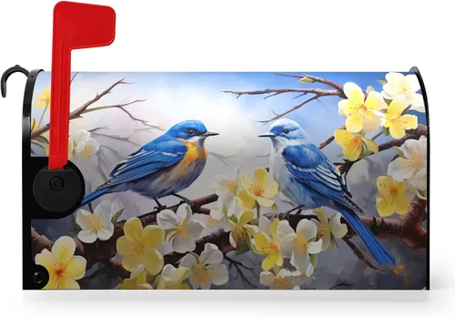 Miniatura 31 de Funda para buzón de verano magnética, girasol de verano impermeable, fundas para buzón de primavera, mariposas florales, buzón de poste, cubiertas