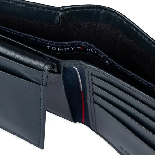 Miniatura 41 de Tommy Hilfiger Cartera de piel auténtica para hombre con ventana de identificación y múltiples ranuras para tarjetas