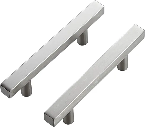 Miniatura 13 de Ravinte Paquete de 1 tirador cuadrado de 6 pulgadas de acero inoxidable negro mate para cajones de cocina, manijas de gabinete de 6 pulgadas