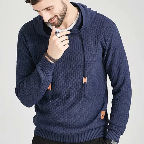 Miniatura 5 de Shiyingl Plaid Printed Sweatshirt for Men Casual Long SLeeve Waffle Pullover Patchwork Breathable Running Workout Blouse Tops