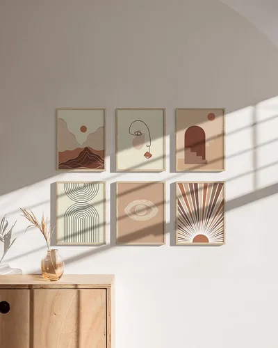 Miniatura 6 de HAUS AND HUES Portarretratos de madera de roble beige de 8.5 x 11 pulgadas, exhibición moderna de arte de pared de madera, marco ligero de 8.5 x 11