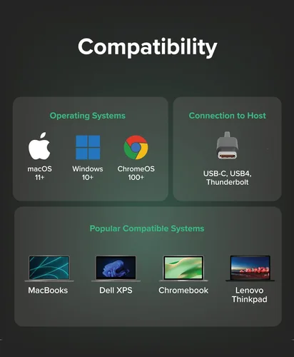 Miniatura 5 de Concentrador USB-C enchufable 7 en 1 para pantalla HDMI única, concentrador sin controlador, HDMI 4K, 3 USB 3.0, lector SD/microSD, carga de 100 W
