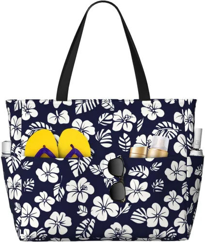Miniatura 20 de Bolsa de playa para mujer, bolsa de playa impermeable y a prueba de arena con bolsa húmeda, bolsa de viaje grande para viajes de fin de semana