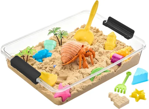 Miniatura 9 de Vtopmart Contenedores de almacenamiento de plástico de 6 cuartos con tapas, contenedores sensoriales transparentes, organizadores y almacenamiento
