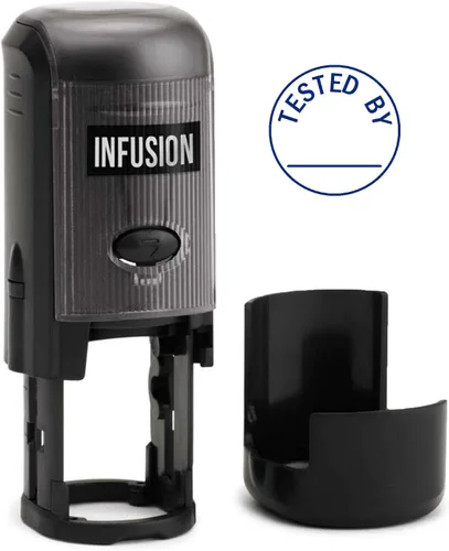 Miniatura 16 de Infusion Sello de goma autoentintado redondo de pago (3/4 '' de diámetro) - Tinta azul Pagado