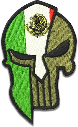 Miniatura 7 de Parche de calavera - Parche de calavera con bandera de Canadá - Parche de velcro - Parche bordado - Parche para mochilas, gorras, chaquetas, ropa