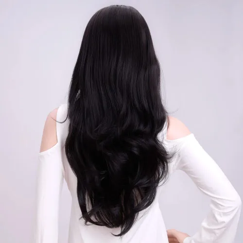 Miniatura 3 de Extensiones de cabello sintético ondulado de 24 pulgadas con clip para media cabeza atada, de alta calidad, fibras japonesas premium para mujer, 11#