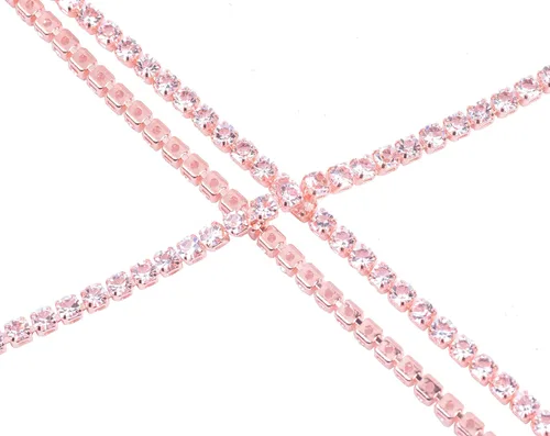 Miniatura 4 de KAOYOO 10 yardas de diamantes de imitación de circón de 0.079 pulgadas para manualidades de costura, decoración de bricolaje