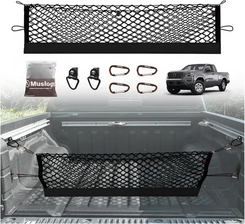 Miniatura 32 de Muslogy para Maverick - Accesorios de Red de Malla de Carga Extensible, Organizador de Maletero, Red de Malla Elástica para Cama de Carga