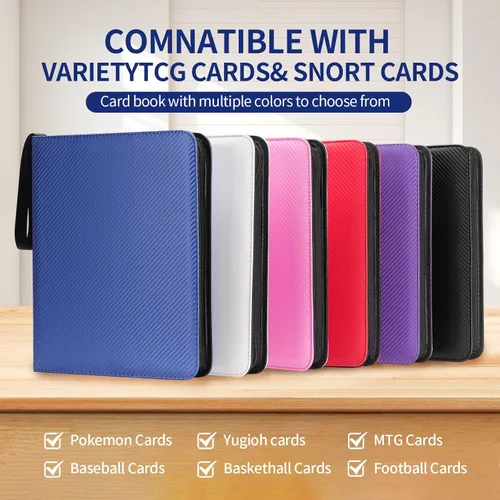 Miniatura 5 de Carpeta de tarjetas – Capacidad 720, tarjetero con cremallera para MTG, tarjetas deportivas y coleccionables – Almacenamiento sin ácidos, duradero