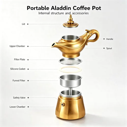 Miniatura 6 de Cafetera, olla moka para café italiano y cubano, cafetera Greca, cafeteras, 6 tazas de espresso