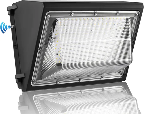 Luz LED de Pared de Amanecer a Anochecer de 150W, 21000LM Equivalente a HPS/HID de 800-1000W, Iluminación de Seguridad Comercial Exterior de 5000K