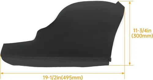 Miniatura 3 de KUAFU Funda para reposabrazos de panel de puerta Compatible con tapicería de reposabrazos de puerta delantera Honda Odyssey 2011-2017 PVC negro - 2