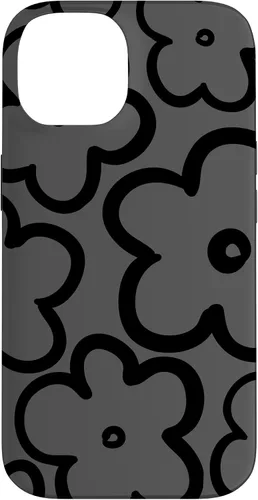 Miniatura 4 de Cute Flower Pattern Wildflower Charcoal Grey Black Floral Case for iPhone 17