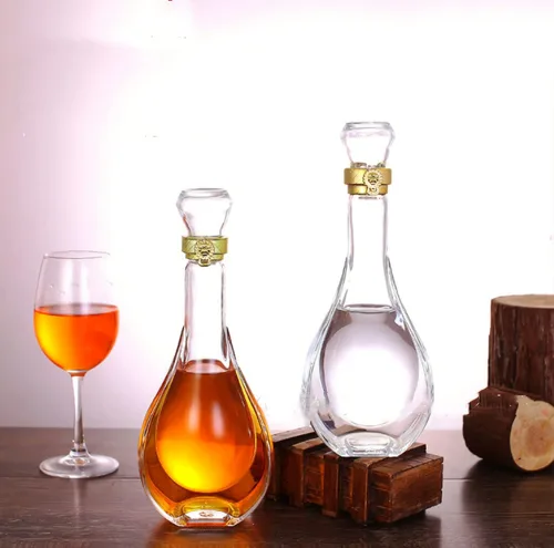 Miniatura 7 de Botella de vidrio de licor, decantador de cristal sin plomo, decantador de whisky de 17 onzas con tapón de vidrio hermético, decantador de alcohol