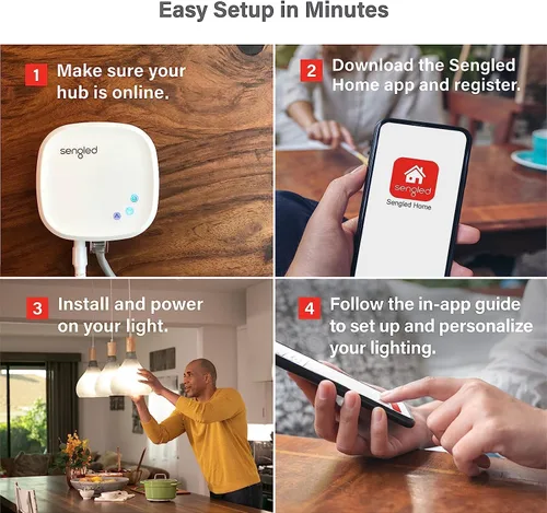 Miniatura 5 de Sengled Kit de inicio de bombilla inteligente, bombillas inteligentes que funcionan con Alexa, Google Home, bombilla que cambia de color, bombillas