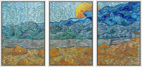 Miniatura 56 de Lienzo decorativo para pared - cuadro con estampado Giclée para decoración del hogar Noche estrellada sobre el Ródano