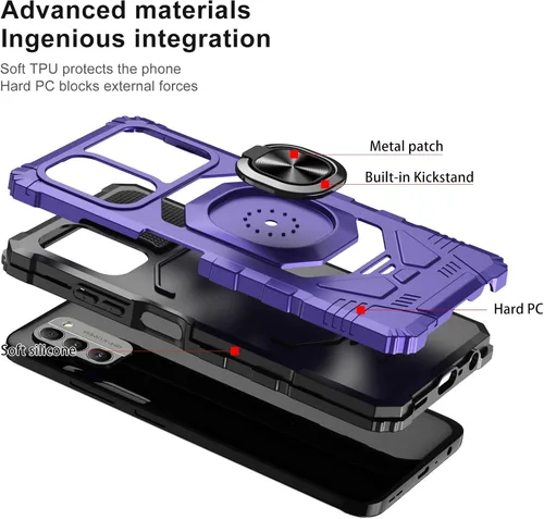Miniatura 3 de Ailiber Funda para Nokia G310 con soporte, protector de pantalla para Nokia G310 con protector de pantalla, para montaje magnético de automóvil