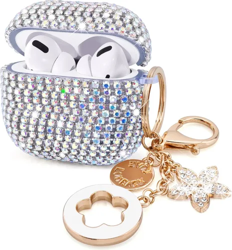 Miniatura 14 de VISOOM Bling Airpods Pro 2ª Generación Funda - Funda para AirPods Pro 2 con Cordón para Mujeres 2024 Crystal iPod Pro 2 Funda de Carga Inalámbrica