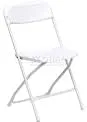 Miniatura 3 de Silla plegable de plástico, capacidad de 800 libras, color blanco - Lote de 10