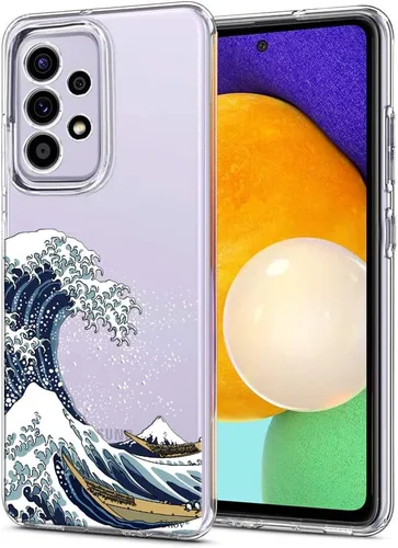 Miniatura 9 de Unov Funda diseñada para Galaxy A52 / A52s, funda transparente para teléfono con [patrón antideslizante en relieve], protección delgada a prueba