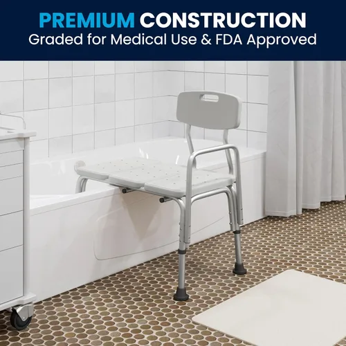 Miniatura 6 de Flash Furniture serie HERCULES - Silla para ducha, montaje rápido sin herramientas Blanco