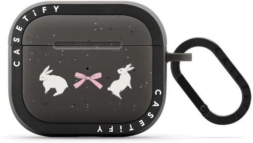 Miniatura 9 de CASETiFY Bounce - Funda para Airpods (3ª generación) con anillo - Black Kingsnake - Carbón mate