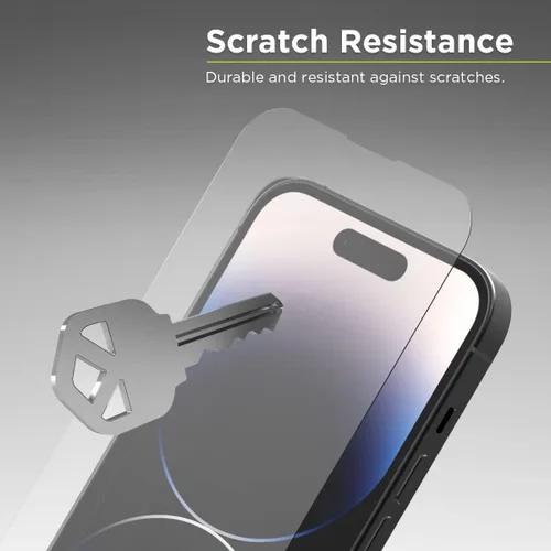 Miniatura 3 de PureGear Protector de pantalla de vidrio templado HD de máxima claridad para Apple iPhone 14 Pro Max (2022) de 6.7 pulgadas, cobertura completa