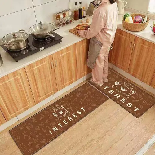 Tapete de cocina acolchado, cómodo, antifatiga, antideslizante, para cocina, impermeable, para cocina, fregadero, oficina, 15.7 x 23.6 in + 15.7 x